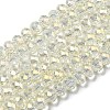 Electroplate Transparent Glass Beads Strands EGLA-A034-T6mm-T16-1