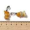 Natural Yellow Jade Chip Pendants G-H307-07P-06-3