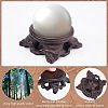 Gorgecraft 4Pcs 2 Colors Wood Crystal Ball Display Pedestal ODIS-GF0001-12-6