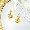 304 Stainless Steel Heart Dangle Earrings for Women EJEW-G417-02G-2