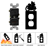 Iron Light Switch Decorations AJEW-WH0238-014-3