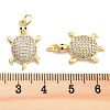 Brass Pave Clear Cubic Zirconia Pendants KK-U009-12K-G-3