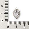 Brass Pave Clear Cubic Zirconia Connector Charms KK-G503-31P-3