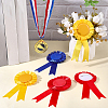 12Pcs 3 Colors Award Ribbon Shape Tinplate Badge Pins JEWB-CP0001-53-4