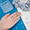 20Pcs 304 Stainless Steel Ring Stud Earring Findings STAS-BBC0005-22S-3