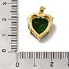 Golden Brass Micro Pave Cubic Zirconia Pendants KK-C072-37G-4