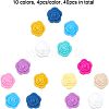 CHGCRAFT 40Pcs 10 Colors Food Grade Eco-Friendly Silicone Beads SIL-CA0001-46-3