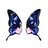 Epoxy Resin Butterfly Wings with Lady Face Cabochons RESI-N045-05C-1