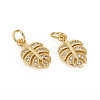 Brass Micro Pave Cubic Zirconia Charms ZIRC-L096-05G-1