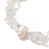 Natural Pearl & Quartz Crystal Beaded Bracelets BJEW-C051-27S-2