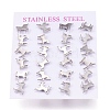 Tarnish Resistant 304 Stainless Steel Stud Earrings X-EJEW-N045-06P-3