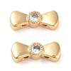 Brass Pave Clear Cubic Zirconia Bowknot Multi-Strand Links LS-KK-B102-37A-01G-1