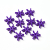 Dark Orchid Acrylic Flower Beads for Necklace Jewelry X-SACR-S623-7-1
