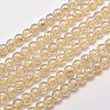 Electroplate Synthetic Crackle Quartz Bead Strands EGLA-J067-6mm-HR08-1