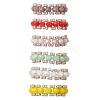 Faceted Rondelle Glass Beaded Stretch Rings for Women RJEW-JR00824-2