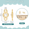 10Pcs 925 Sterling Silver Pave Clear Cubic Zirconia Flat Round Links Connector Charms STER-BC0004-22G-2