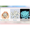  50Pcs 5 Style Luminous Cube with Letter Food Grade Eco-Friendly Silicone Beads SIL-TA0001-51-20
