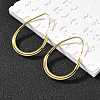 Teardrop Brass Dangle Earrings EJEW-R018-01G-1