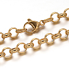 304 Stainless Steel Cable Chain Bracelets BJEW-I202-02A-2