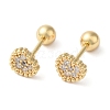 Heart Bow Brass Micro Pave Clear Cubic Zirconia Ear Plug Gauges EJEW-L289-03G-06-1