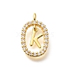 Brass Micro Pave Cubic Zirconia Pendants ZIRC-P123-01G-K01-1