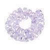 Electroplate Transparent Crackle Glass Beads Strands EGLA-Q135-01A-B06-2