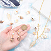 30Pcs 5 Styles Natural Mixed Shell Pendants PALLOY-GO00046-3