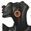304 Stainless Steel with Glass Seed Beads Stud Earrings EJEW-MZ00761-02-2
