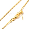 1mm Rack Plating Brass Column Link Chain Adjustable Slider Necklaces for Women Men MAK-L044-54G-2