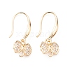 Rack Plating Brass Micro Pave Cubic Zirconia Earring Hooks KK-D069-10G-RS-1