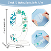 Leaf Pattern Acrylic Digital Seat Board Seat Card DIY-WH0320-39B-2