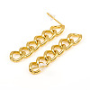 Brass Curb Chain EJEW-G282-01G-2