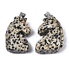 Carved Natural Dalmatian Jasper Pendants G-N0327-002D-2