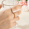 2Pcs 2 Colors Alloy with Crystal Rhinestone Finger Rings RJEW-TADJ0001-01D-6