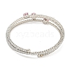 Rack Plating Brass Pave Clear Cubic Zirconia Open Cuff Wrap Bangles BJEW-B110-01P-03-3