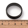 201 Stainless Steel Grooved Finger Ring Settings STAS-TAC0001-10F-B-3