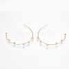 Brass Cubic Zirconia Stud Earrings X-KK-S350-062G-2