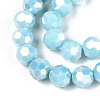 Anti-Tarnish Electroplate Glass Beads Strands EGLA-T021-8mm-15-10-3
