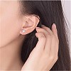 Heart Enamel Stud Earrings for Girl Women EJEW-BB46109-A-4