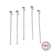 Rhodium Plated 925 Sterling Silver Flat Head Pins STER-M117-03D-P-1