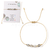 Chakra Adjustable Natural Smoky Quartz Bead Braided Bead Bracelets UY1901-3-1