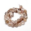 Natural Rutilated Quartz Gemstone Nuggets Bead Strands G-J336-28-2