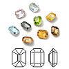 Faceted K9 Glass Rhinestone Cabochons GGLA-R042-02B-1