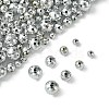 Faceted Round Plated Acrylic Beads PACR-YW0001-21-1