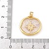 Transparent Epoxy Resin Brass Pendants KK-B163-01G-03-3