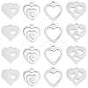 DICOSMETIC 40Pcs 4 Style 304 Stainless Steel Charms STAS-DC0006-80-1