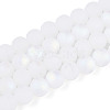 Frosted Imitation Jade Glass Beads Strands GLAA-T032-J10mm-MBB01-2