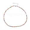 Faceted Glass Beaded Necklaces NJEW-JN02553-2