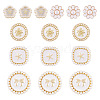15Pcs 5 Styles 1-Hole Alloy Enamel Shank Buttons BUTT-TA0001-47A-3