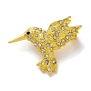 Woodpecker Golden Zinc Alloy Enamel Pin JEWB-D068-02G-01-1